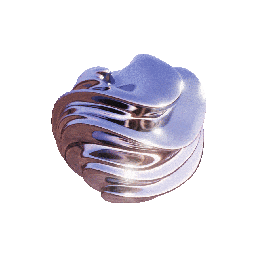Animated silver sculpture