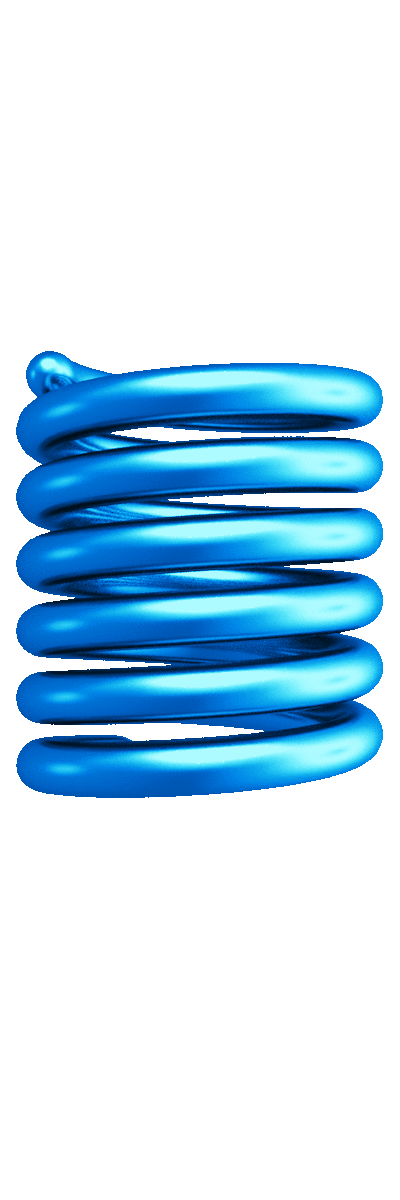 Animated blue spring