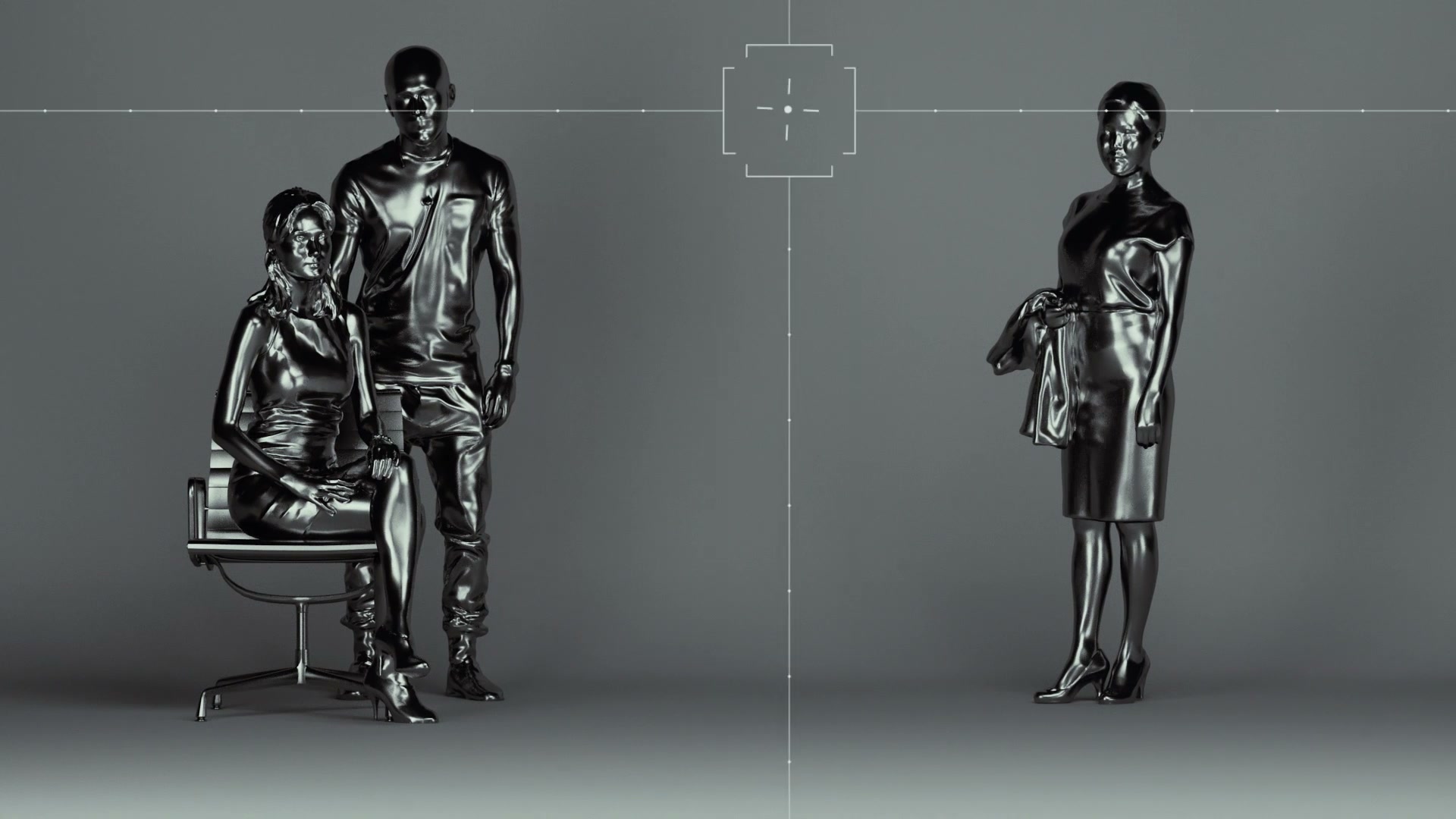 Distinctive reflective 3D characters from the Edmund Insurance explainer